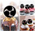 TA0917 Mitsu Tomoe Japan Shinto Trinity Silhouette Party Wedding Birthday Acrylic Cupcake Toppers Decor 10 pcs