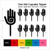 TA0918 Native American Indian Spiral Hand Silhouette Party Wedding Birthday Acrylic Cupcake Toppers Decor 10 pcs