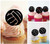 TA0940 Water Polo Ball Silhouette Party Wedding Birthday Acrylic Cupcake Toppers Decor 10 pcs