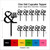 TA0948 MR and MRS Silhouette Party Wedding Birthday Acrylic Cupcake Toppers Decor 10 pcs