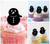 TA0969 Xmas Snowman Silhouette Party Wedding Birthday Acrylic Cupcake Toppers Decor 10 pcs