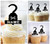 TA0975 Hook Pirate Captain Silhouette Party Wedding Birthday Acrylic Cupcake Toppers Decor 10 pcs