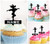 TA0984 Cabaret Alcazar Carnival Silhouette Party Wedding Birthday Acrylic Cupcake Toppers Decor 10 pcs