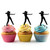 TA1004 Street Dance Hip Hop Female Silhouette Party Wedding Birthday Acrylic Cupcake Toppers Decor 10 pcs