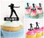 TA1004 Street Dance Hip Hop Female Silhouette Party Wedding Birthday Acrylic Cupcake Toppers Decor 10 pcs