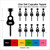 TA1019 Chordophone Silhouette Party Wedding Birthday Acrylic Cupcake Toppers Decor 10 pcs