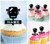TA1058 Cute Frankenstein Silhouette Party Wedding Birthday Acrylic Cupcake Toppers Decor 10 pcs