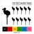 TA1060 Dodo Bird Silhouette Party Wedding Birthday Acrylic Cupcake Toppers Decor 10 pcs