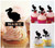 TA1060 Dodo Bird Silhouette Party Wedding Birthday Acrylic Cupcake Toppers Decor 10 pcs