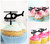 TA1064 Ambulance Delivery First Aid Flight Silhouette Party Wedding Birthday Acrylic Cupcake Toppers Decor 10 pcs