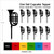 TA1070 Cornet Music Instrument Silhouette Party Wedding Birthday Acrylic Cupcake Toppers Decor 10 pcs