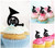 TA1071 French Horn Music Instrument Silhouette Party Wedding Birthday Acrylic Cupcake Toppers Decor 10 pcs