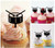 TA1072 Drum Music Instrument Silhouette Party Wedding Birthday Acrylic Cupcake Toppers Decor 10 pcs