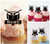 TA1072 Drum Music Instrument Silhouette Party Wedding Birthday Acrylic Cupcake Toppers Decor 10 pcs