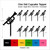 TA1079 Trumpet Music Instrument Silhouette Party Wedding Birthday Acrylic Cupcake Toppers Decor 10 pcs