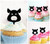 TA1081 Pig Head Silhouette Party Wedding Birthday Acrylic Cupcake Toppers Decor 10 pcs