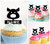 TA1081 Pig Head Silhouette Party Wedding Birthday Acrylic Cupcake Toppers Decor 10 pcs
