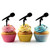 TA1082 Microphone Silhouette Party Wedding Birthday Acrylic Cupcake Toppers Decor 10 pcs