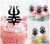 TA1083 Trishula Shiva Trident Silhouette Party Wedding Birthday Acrylic Cupcake Toppers Decor 10 pcs