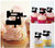 TA1090 Sewing Machine Silhouette Party Wedding Birthday Acrylic Cupcake Toppers Decor 10 pcs