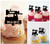 TA1090 Sewing Machine Silhouette Party Wedding Birthday Acrylic Cupcake Toppers Decor 10 pcs