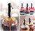 TA1097 Worker Digging Silhouette Party Wedding Birthday Acrylic Cupcake Toppers Decor 10 pcs