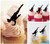 TA1100 Yoga Pose Silhouette Party Wedding Birthday Acrylic Cupcake Toppers Decor 10 pcs
