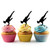 TA1100 Yoga Pose Silhouette Party Wedding Birthday Acrylic Cupcake Toppers Decor 10 pcs