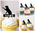 TA1136 Sitting Dog Silhouette Party Wedding Birthday Acrylic Cupcake Toppers Decor 10 pcs