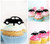 TA1144 Vintage Car Silhouette Party Wedding Birthday Acrylic Cupcake Toppers Decor 10 pcs