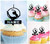 TA1158 Circus Pole Dance Silhouette Party Wedding Birthday Acrylic Cupcake Toppers Decor 10 pcs