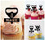 TA1160 Paintball Silhouette Party Wedding Birthday Acrylic Cupcake Toppers Decor 10 pcs