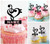 TA1163 Music Love Heart Silhouette Party Wedding Birthday Acrylic Cupcake Toppers Decor 10 pcs