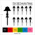 TA1170 Table Lamp Silhouette Party Wedding Birthday Acrylic Cupcake Toppers Decor 10 pcs