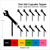 TA1177 Wrench Repair Tool Silhouette Party Wedding Birthday Acrylic Cupcake Toppers Decor 10 pcs