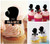 TA1182 Boxing Glove Silhouette Party Wedding Birthday Acrylic Cupcake Toppers Decor 10 pcs