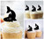 TA1185 Baby Shark Silhouette Party Wedding Birthday Acrylic Cupcake Toppers Decor 10 pcs