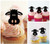 TA1192 Donkey Head Silhouette Party Wedding Birthday Acrylic Cupcake Toppers Decor 10 pcs