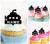 TA1194 Cute Submarine Silhouette Party Wedding Birthday Acrylic Cupcake Toppers Decor 10 pcs