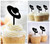 TA1195 Summer Female Hat Silhouette Party Wedding Birthday Acrylic Cupcake Toppers Decor 10 pcs