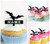 TA1200 Flying Bat Silhouette Party Wedding Birthday Acrylic Cupcake Toppers Decor 10 pcs