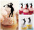 TA1202 Golf Lady Silhouette Party Wedding Birthday Acrylic Cupcake Toppers Decor 10 pcs