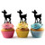 TA1209 Baby Deer Silhouette Party Wedding Birthday Acrylic Cupcake Toppers Decor 10 pcs