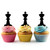 TA1221 King Chess Silhouette Party Wedding Birthday Acrylic Cupcake Toppers Decor 10 pcs