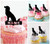 TA1223 Head Up Sitting Dog Silhouette Party Wedding Birthday Acrylic Cupcake Toppers Decor 10 pcs