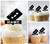 TA1225 Cassette Tape Silhouette Party Wedding Birthday Acrylic Cupcake Toppers Decor 10 pcs