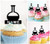 TA1231 Science Volumetric Flask Silhouette Party Wedding Birthday Acrylic Cupcake Toppers Decor 10 pcs