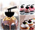 TA1237 Noodle Bowl Silhouette Party Wedding Birthday Acrylic Cupcake Toppers Decor 10 pcs