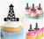TA1241 Petroleum Tower Derrick Silhouette Party Wedding Birthday Acrylic Cupcake Toppers Decor 10 pcs