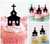 TA1243 Christian Church Silhouette Party Wedding Birthday Acrylic Cupcake Toppers Decor 10 pcs